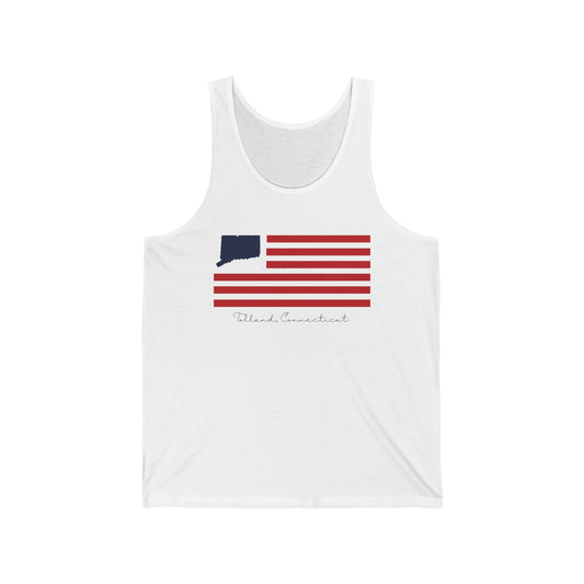 Tolland Connecticut Flag Unisex Jersey Tank Top