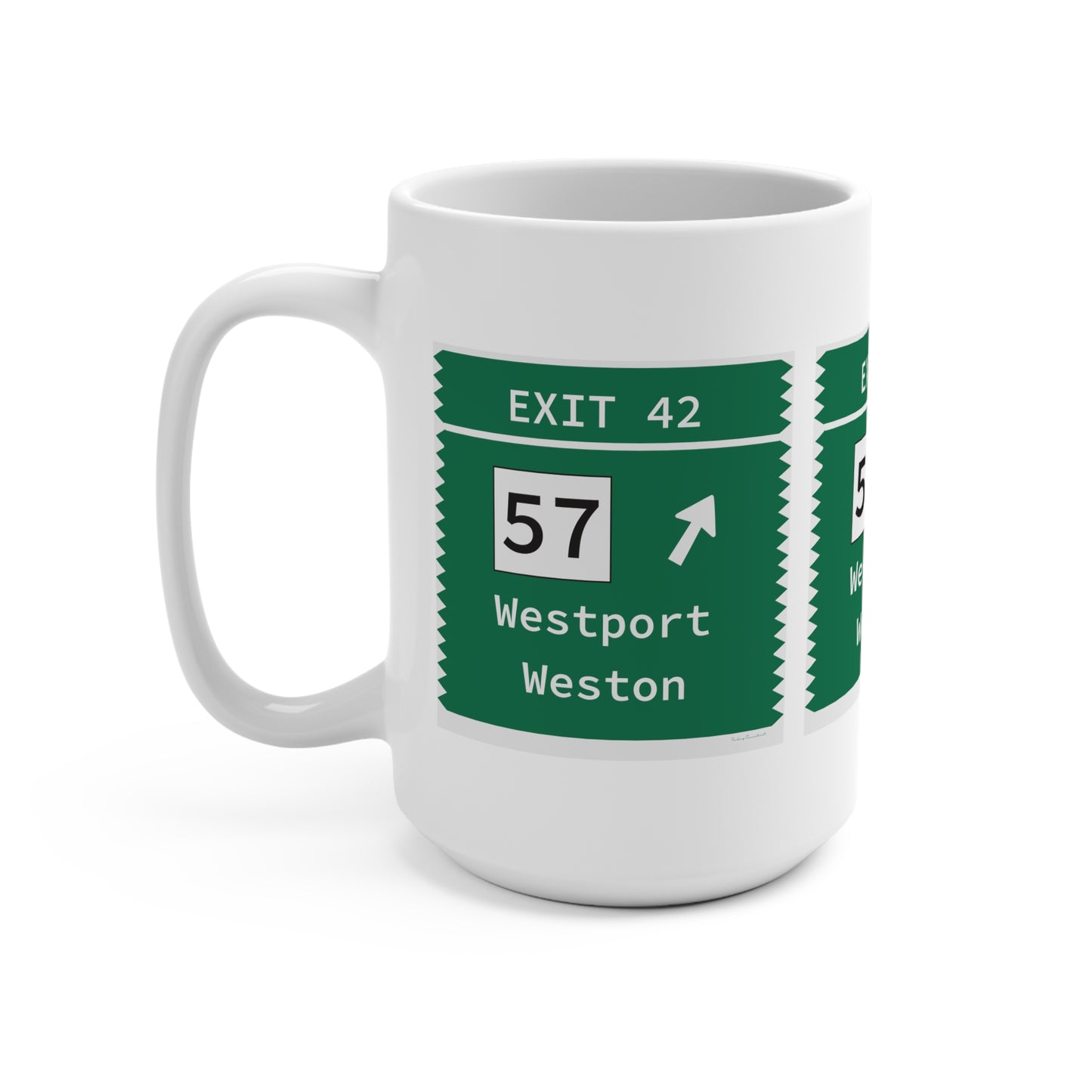 Vintage Merritt Parkway Exit 42 Sign Mug 15oz