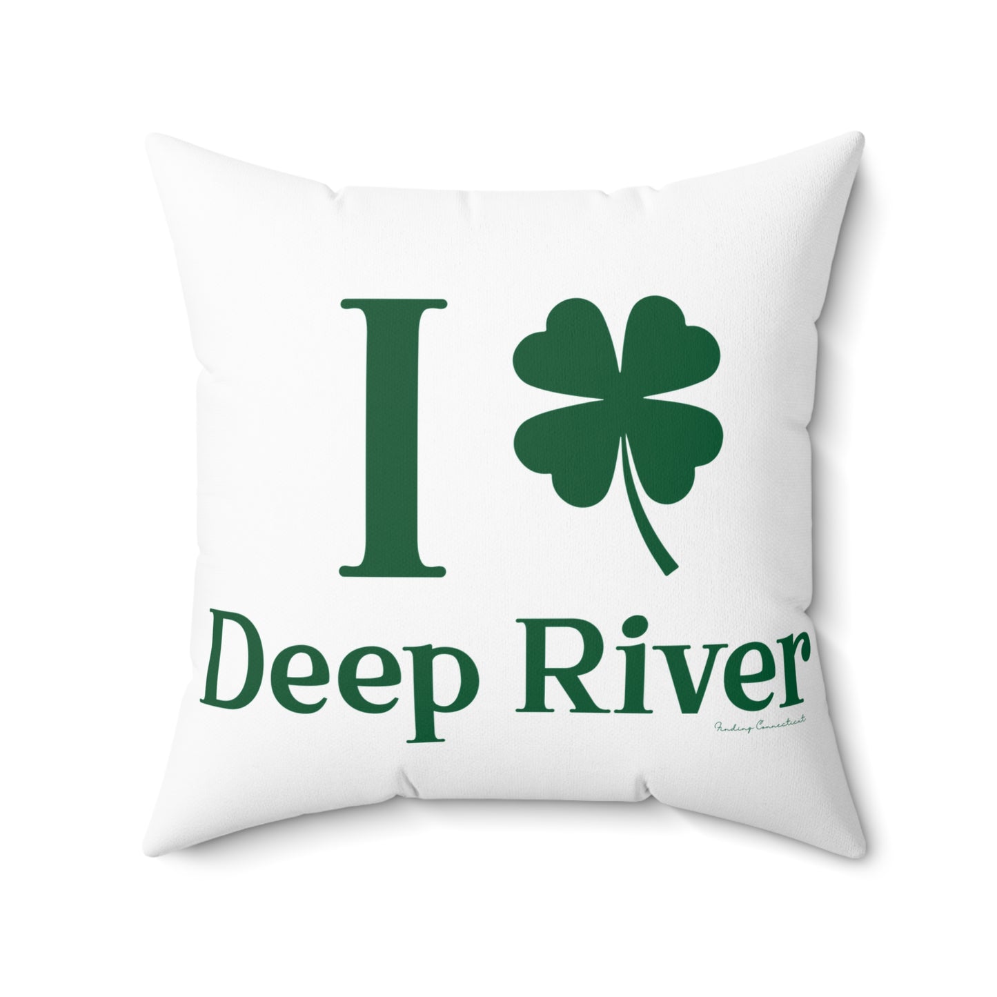 I Clover Deep River Spun Polyester Square Pillow