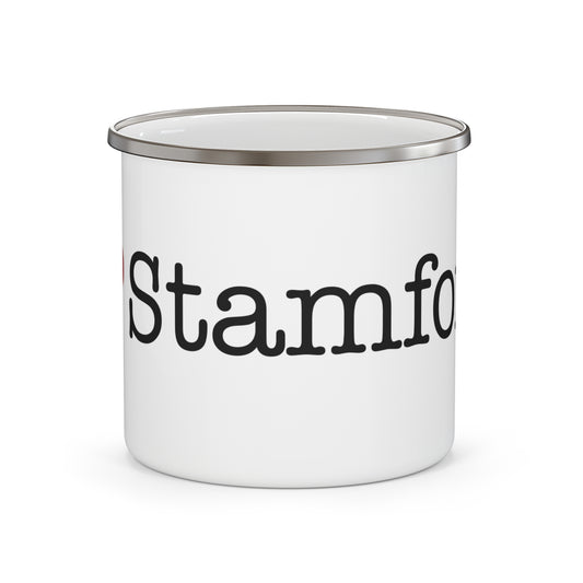 I Heart Stamford. Enamel Camping Mug