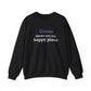 Goose Shows Are My Happy Place - Gray & Purple Unisex Heavy Blend™ Crewneck Sweatshirt