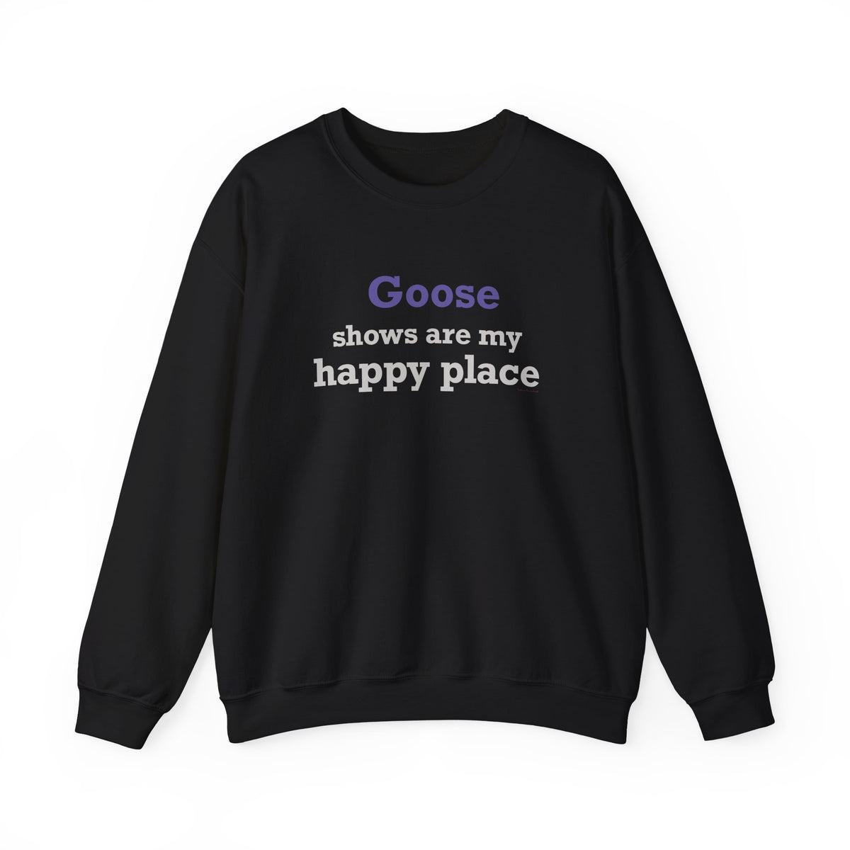 Goose Shows Are My Happy Place - Gray & Purple Unisex Heavy Blend™ Crewneck Sweatshirt