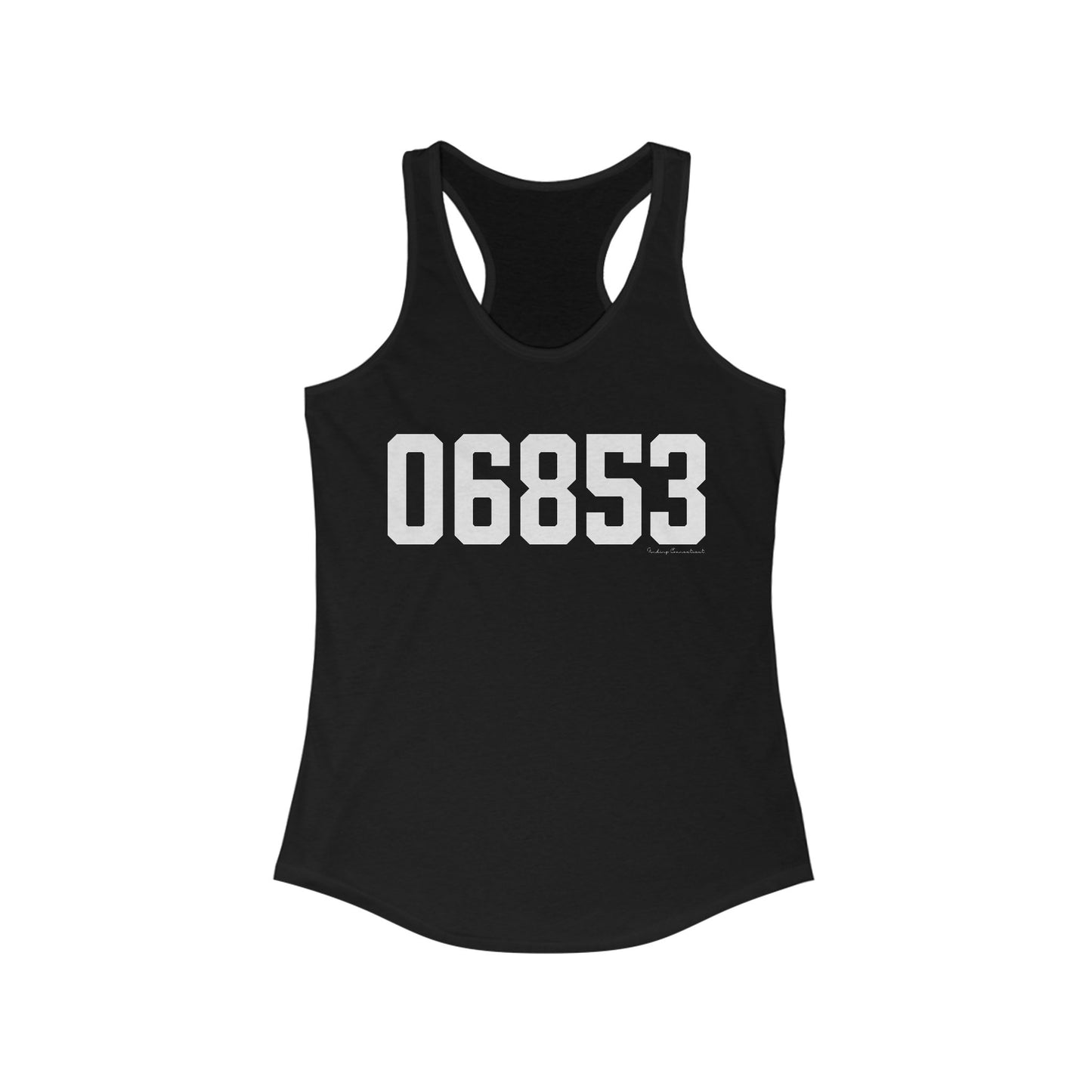 06853 Norwalk CT Zip Code Women's Ideal Racerback Tank Top