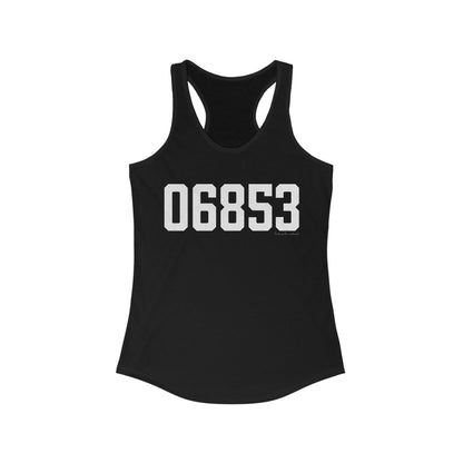 06853 Norwalk CT Zip Code Women's Ideal Racerback Tank Top