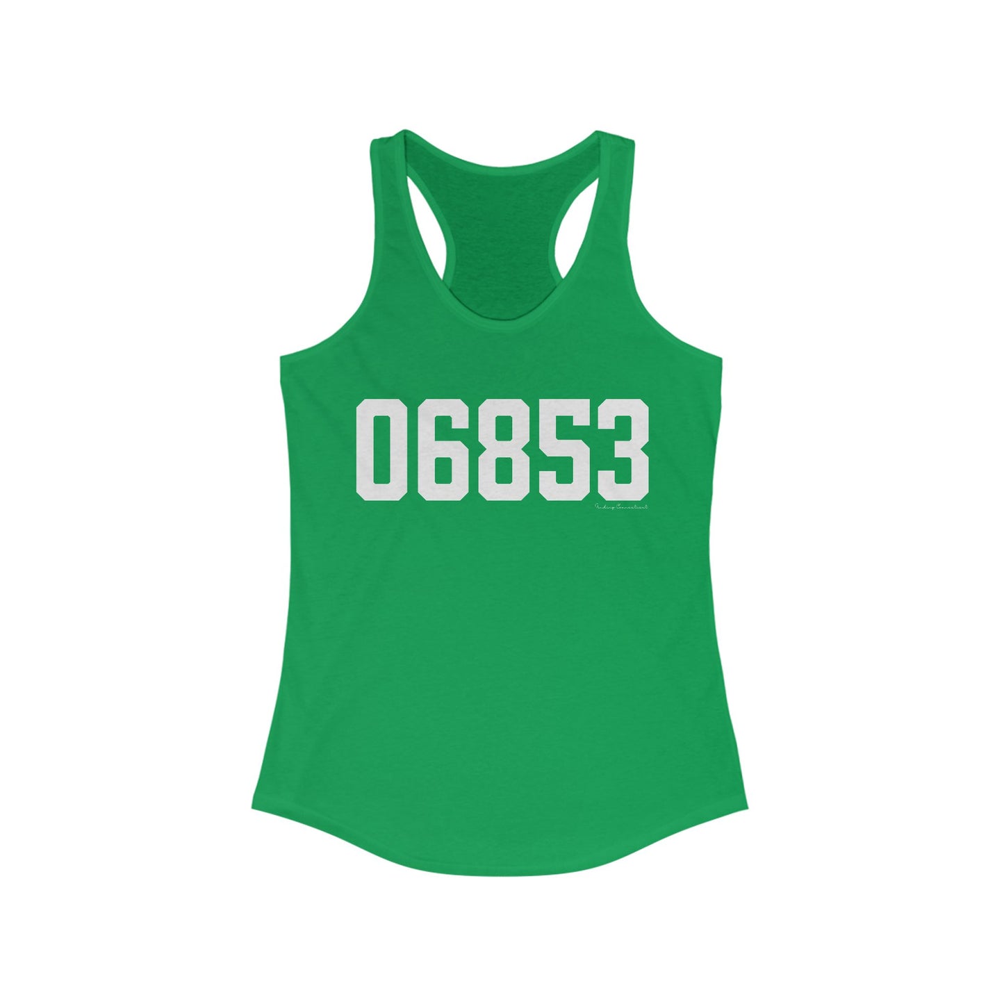 06853 Norwalk CT Zip Code Women's Ideal Racerback Tank Top