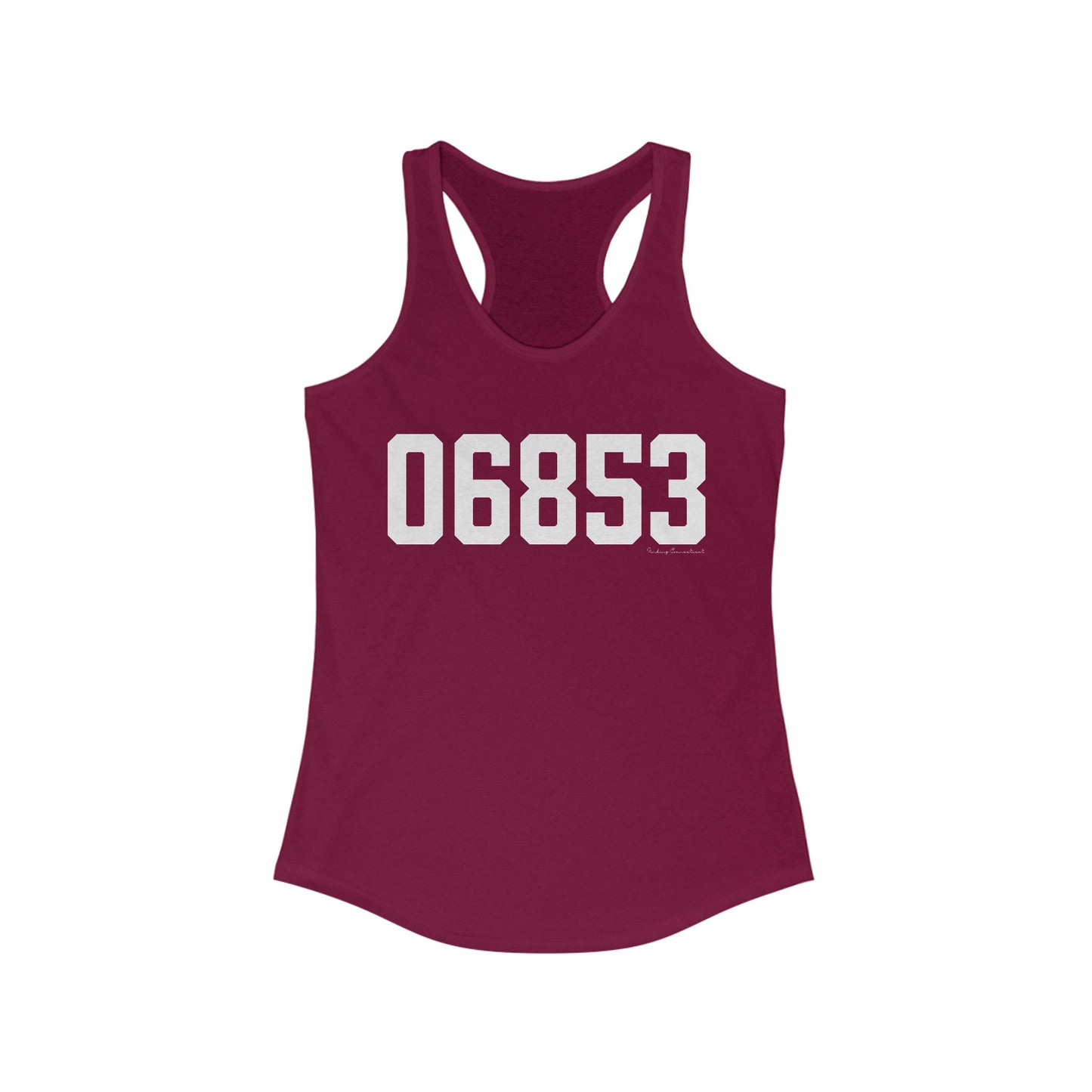 06853 Norwalk CT Zip Code Women's Ideal Racerback Tank Top