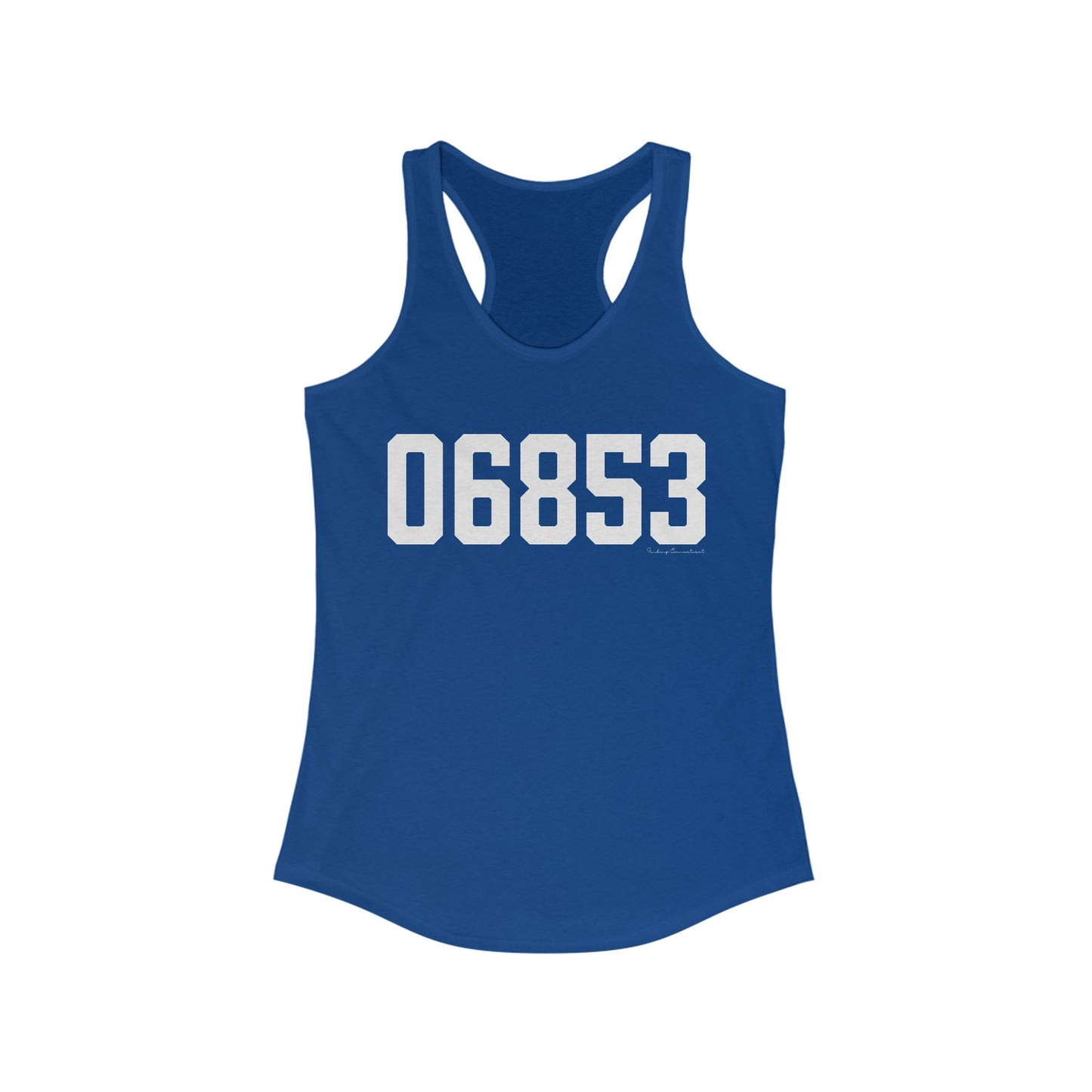 06853 Norwalk CT Zip Code Women's Ideal Racerback Tank Top
