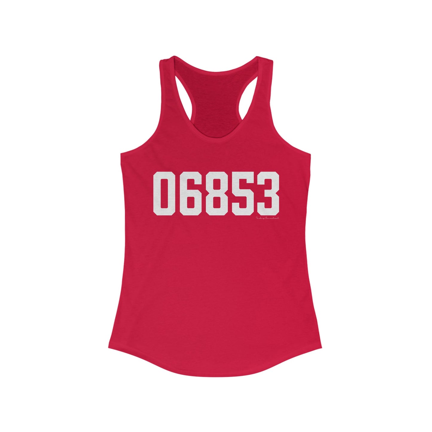 06853 Norwalk CT Zip Code Women's Ideal Racerback Tank Top