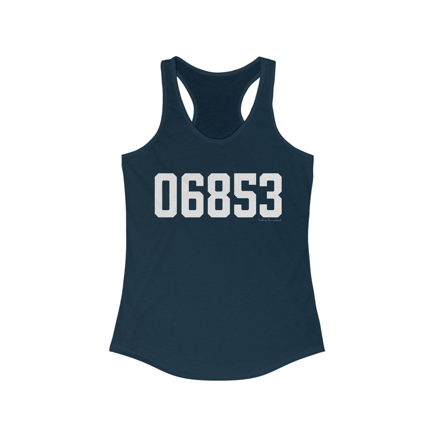 06853 Norwalk CT Zip Code Women's Ideal Racerback Tank Top