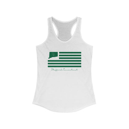 Stafford Connecticut St. Patrick’s Day Flag Women's Ideal Racerback Tank Top