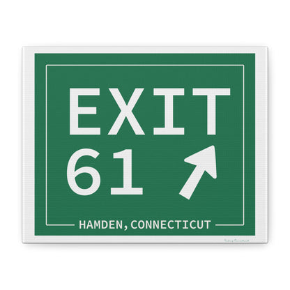 Vintage Exit 61 WCP Sign Matte Canvas, Stretched, 1.25"