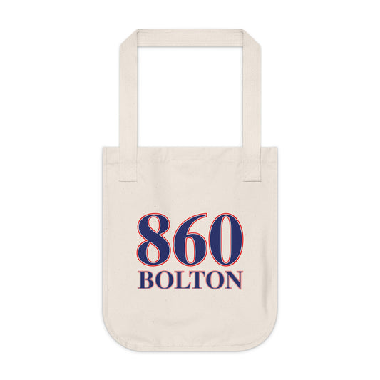 860 Bolton Red, White & Blue Organic Canvas Tote Bag