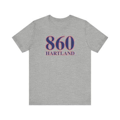 860 Hartland Red White & Blue Unisex Jersey Short Sleeve T-Shirt