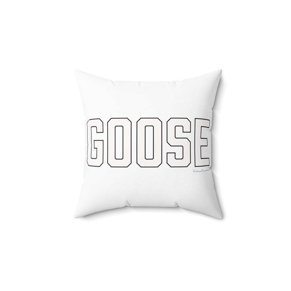 Goose Zip Code White & Black Spun Polyester Square Pillow