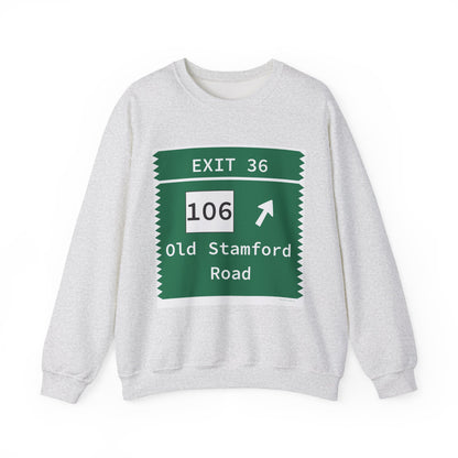 Vintage Merritt Parkway Exit 36 Sign Unisex Heavy Blend™ Crewneck Sweatshirt