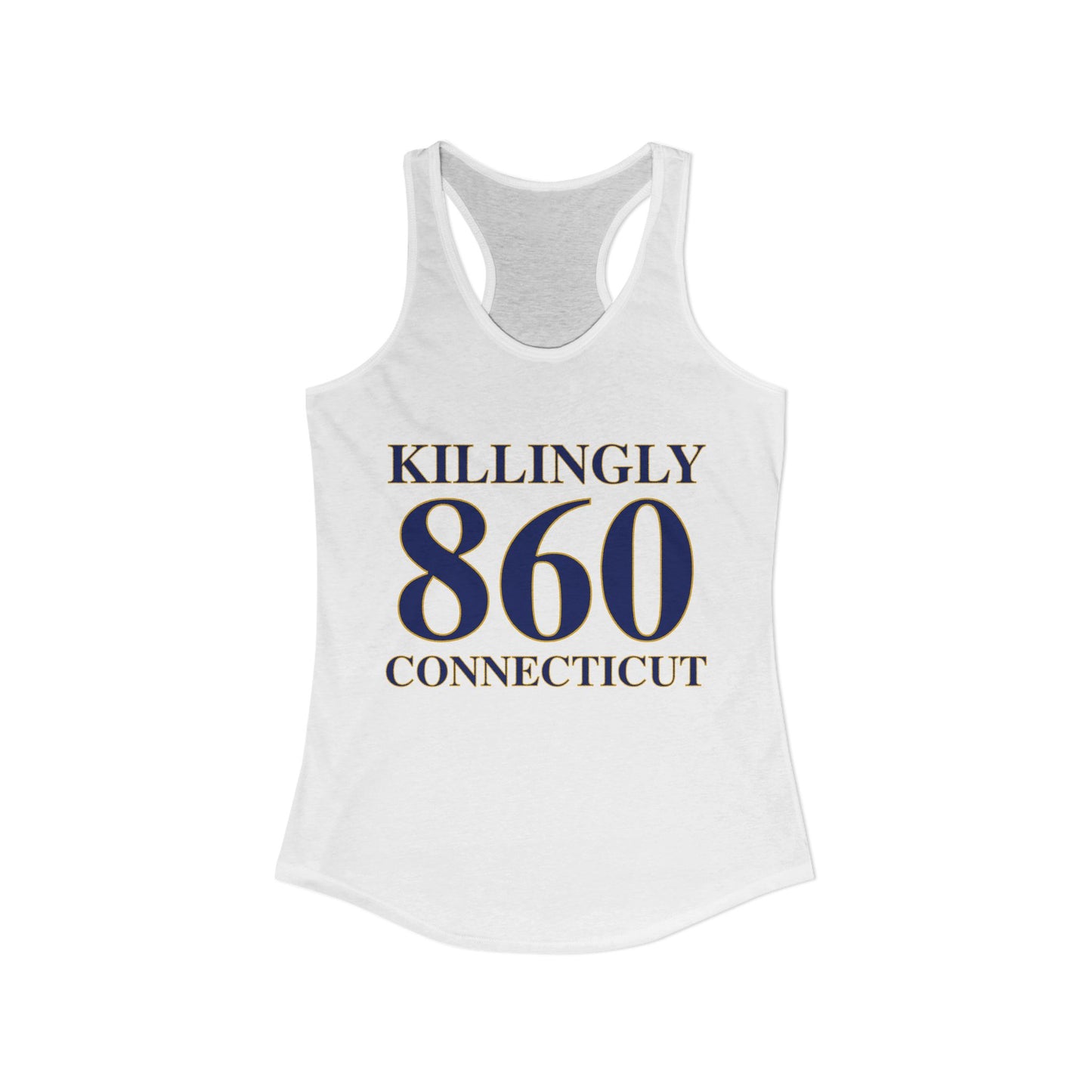 Killingly 860 Connecticut Women's Ideal Racerback Tank Top