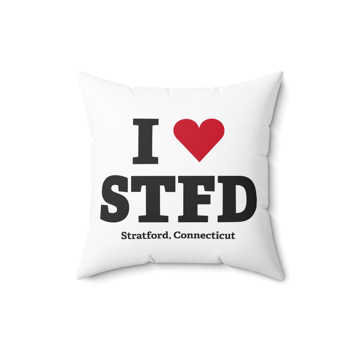 I Heart STFD Spun Polyester Square Pillow