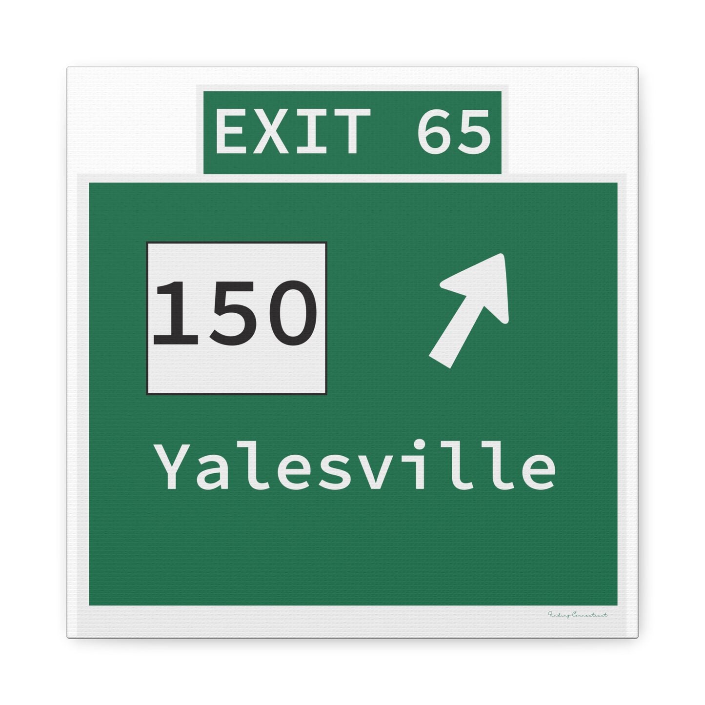 Vintage WCP Exit 65 Sign Matte Canvas, Stretched, 1.25"