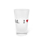 I Heart New Fairfield. Pint Glass, 16oz