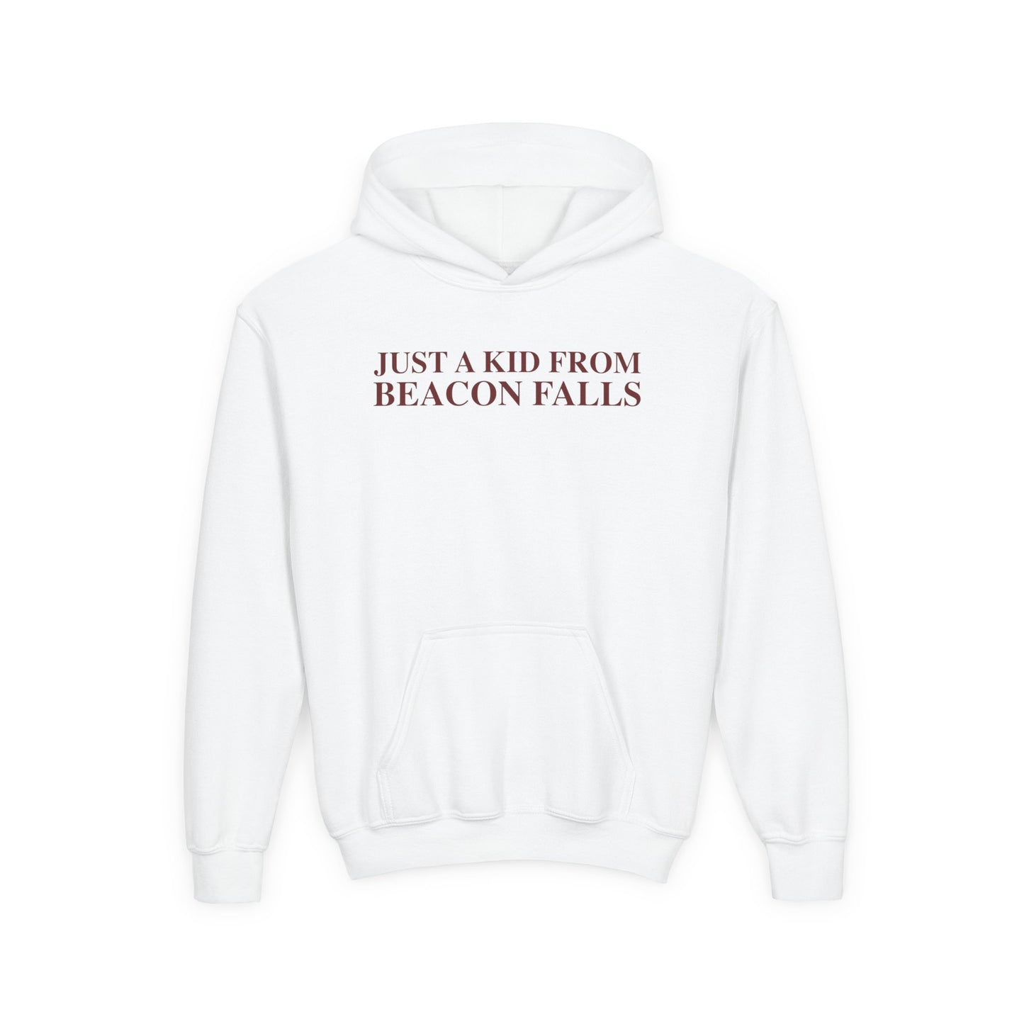 Just a kid from Beacon Falls Youth Heavy Blend Hooded Sweatshirt