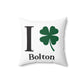 I Clover Bolton Spun Polyester Square Pillow