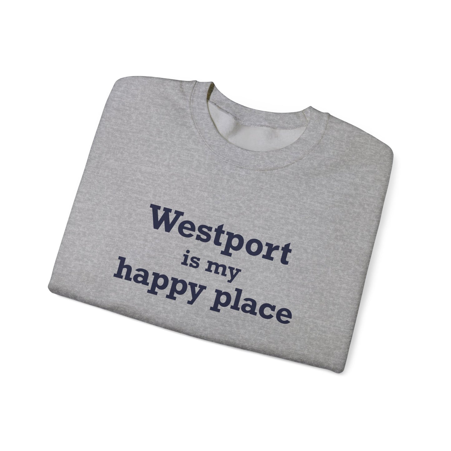 Westport Is My Happy Place Unisex Heavy Blend™ Crewneck Sweatshirt