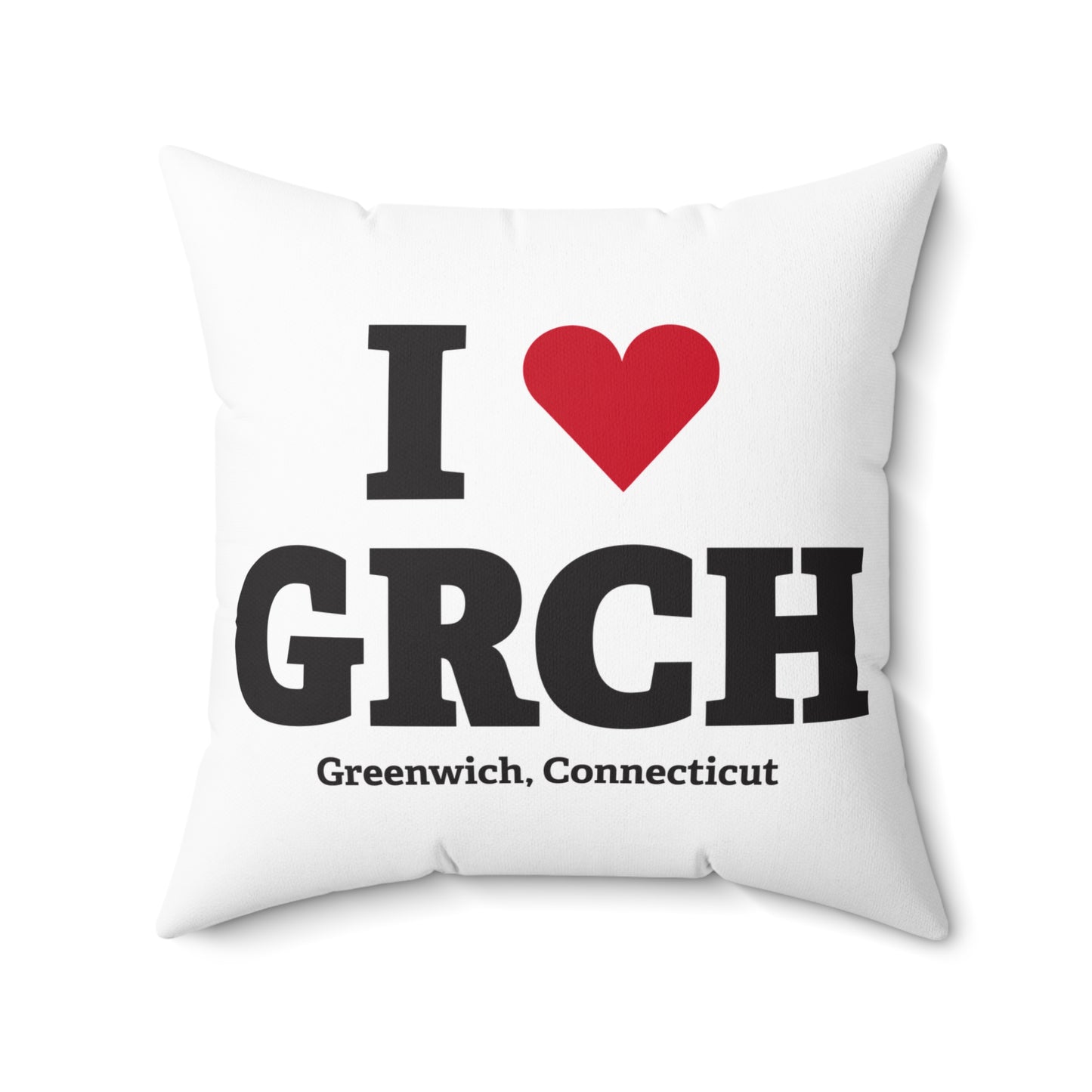 I Heart GRCH Spun Polyester Square Pillow