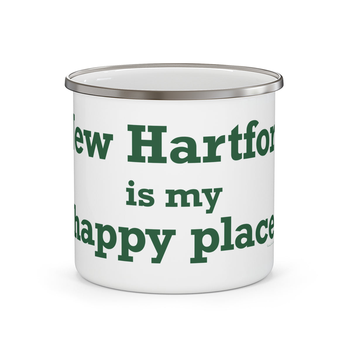 New Hartford is My Happy Place Enamel Camping Mug