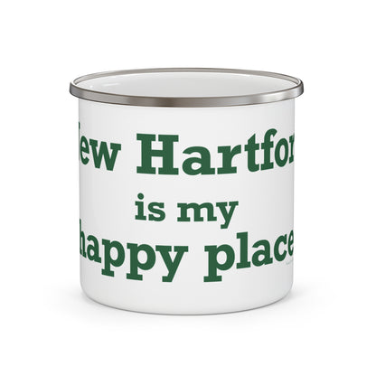 New Hartford is My Happy Place Enamel Camping Mug