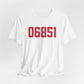 06851 Norwalk Connecticut Zip Code Unisex Jersey Short Sleeve T-Shirt