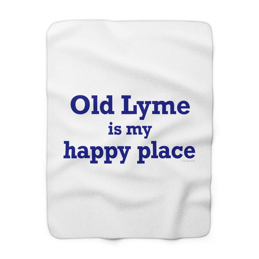 Old Lyme is My Happy Place Fleece Blanket