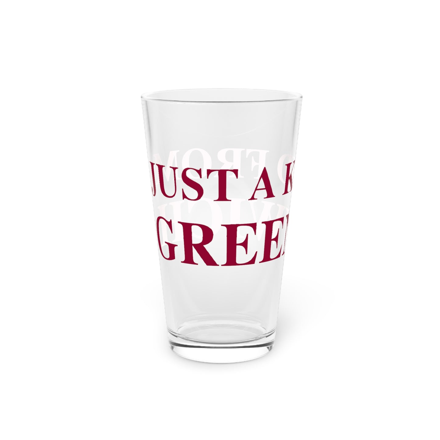 Just a kid from Greenwich Pint Glass, 16oz