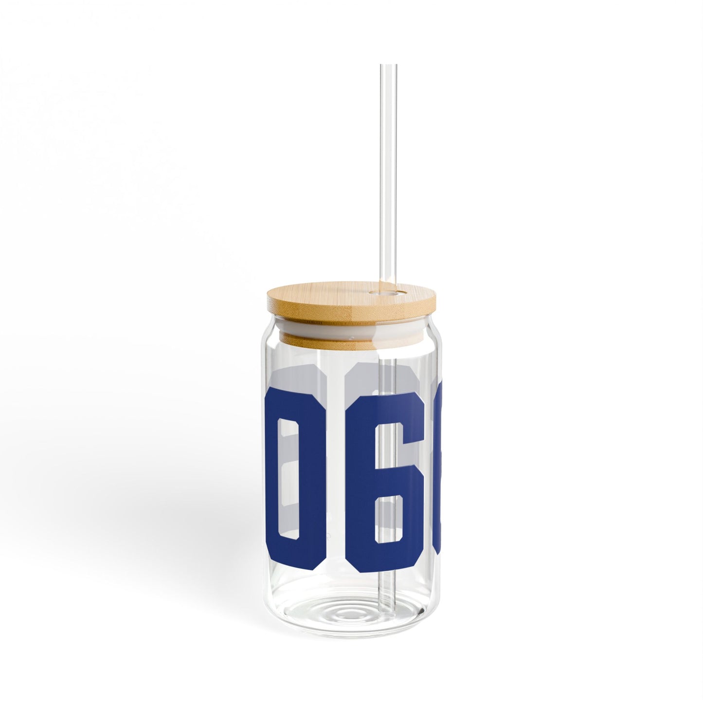 06608 Bridgeport Connecticut Zip Code Sipper Glass, 16oz