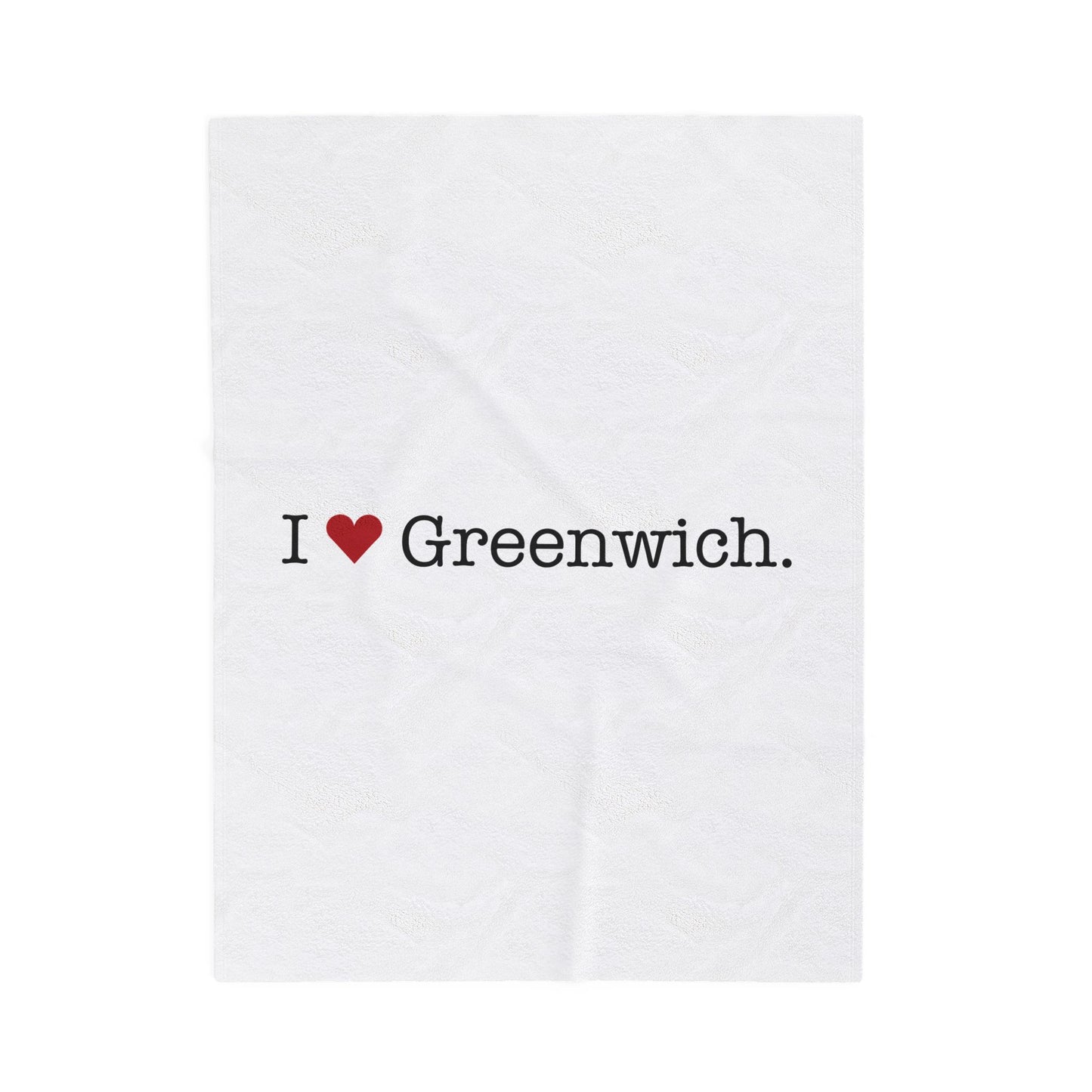 I Heart Greenwich. Velveteen Plush Blanket