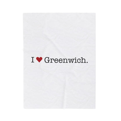 I Heart Greenwich. Velveteen Plush Blanket