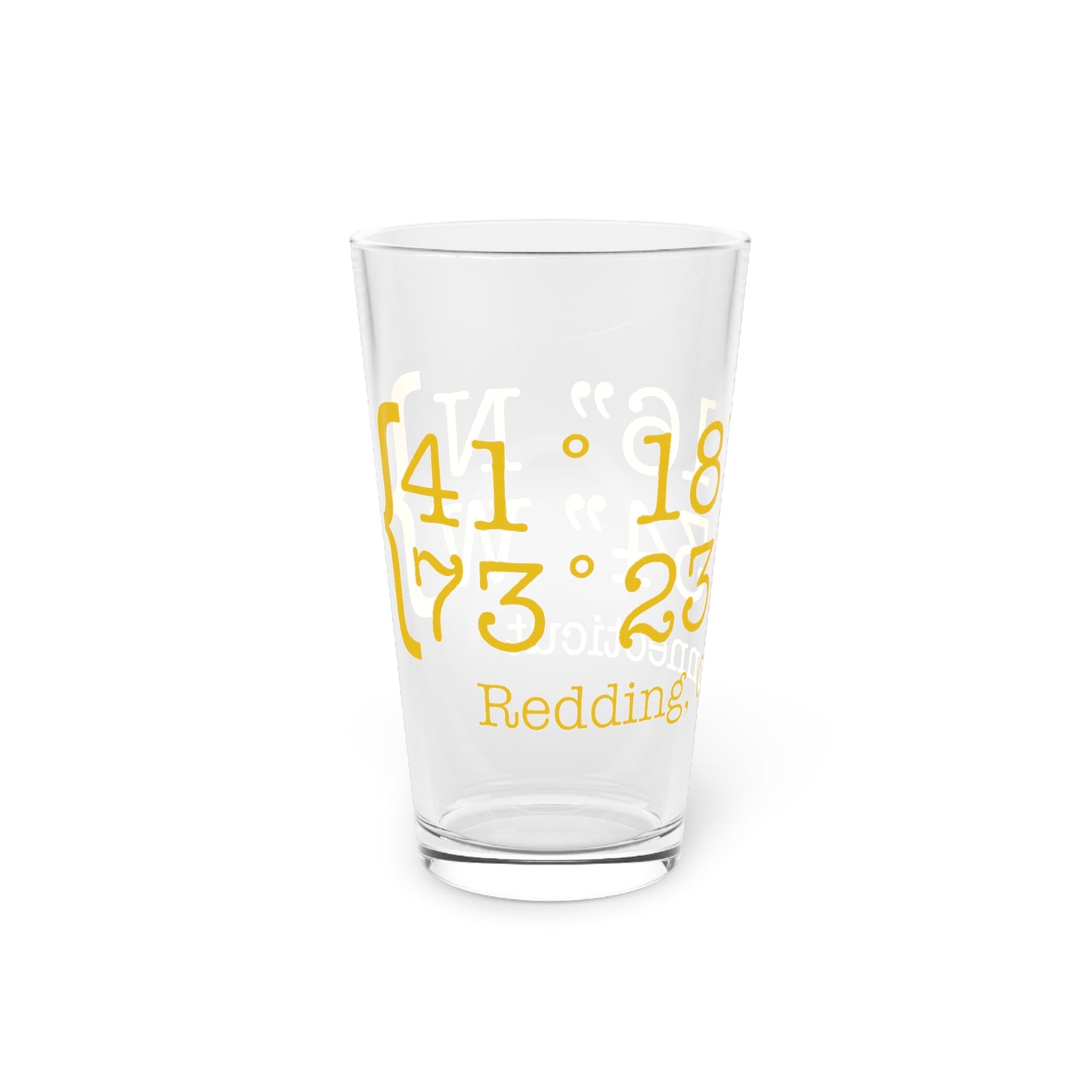 Redding Coordinates Pint Glass, 16oz