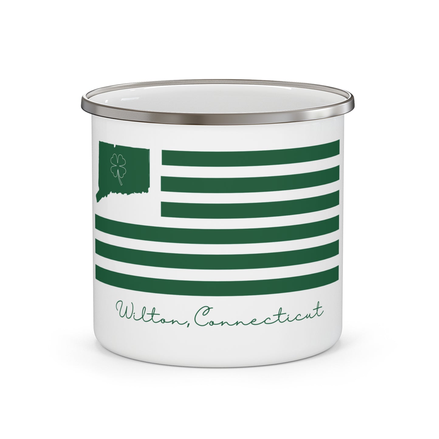 Wilton Connecticut St. Patrick's Day Enamel Camping Mug