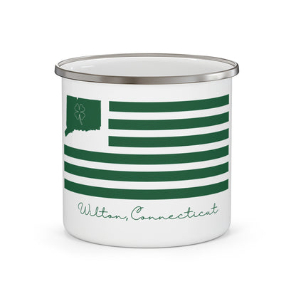 Wilton Connecticut St. Patrick's Day Enamel Camping Mug