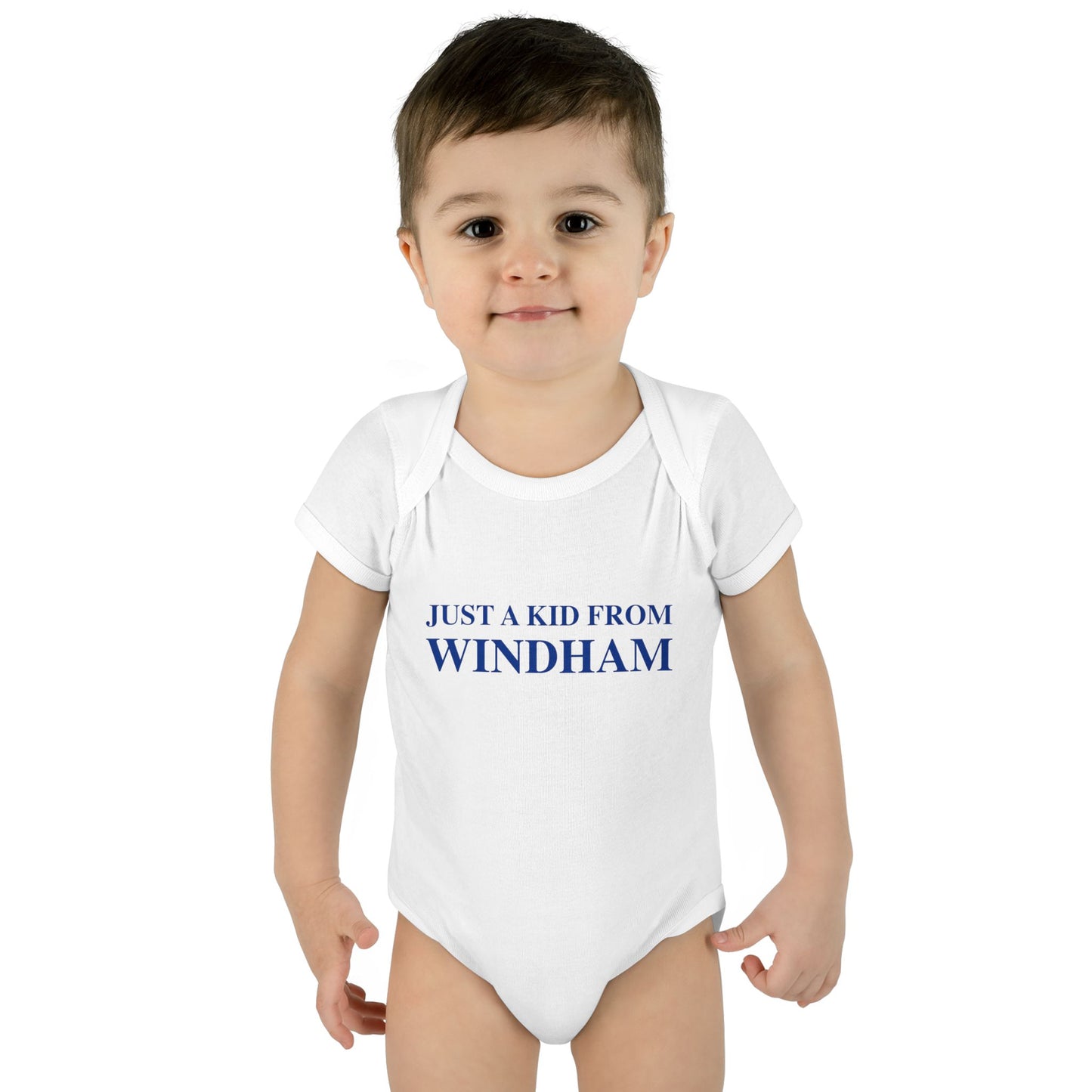 Just a kid from Windham Infant Baby Rib Bodysuit