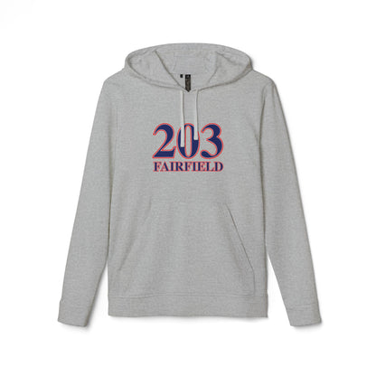 203 Fairfield Red, White and Blue adidas Unisex Fleece Hoodie