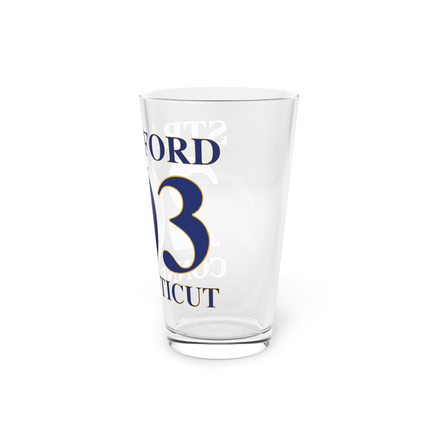 Stratford 203 Connecticut  Pint Glass, 16oz