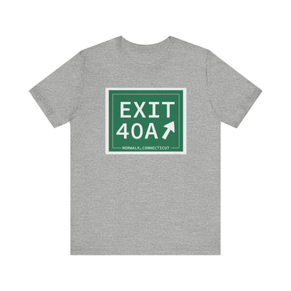 Vintage Exit 40A Merritt Parkway Sign Unisex Jersey Short Sleeve T-Shirt