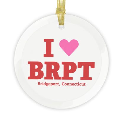 I Heart BRPT Glass Ornaments