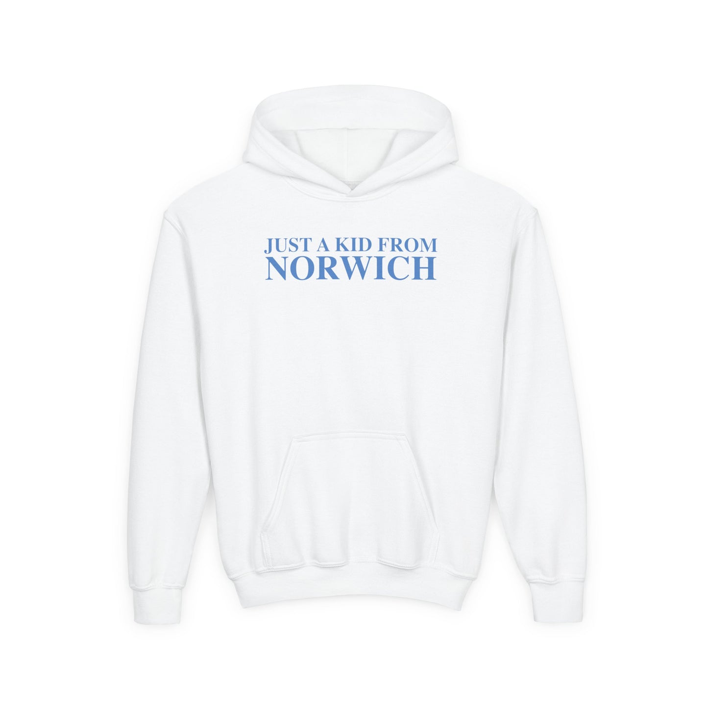 Just a kid from Norwich Youth Heavy Blend Hooded Sweatshirt