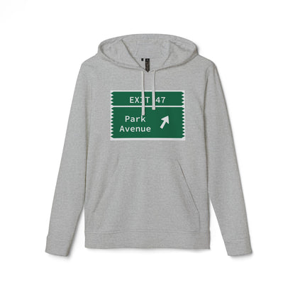 Vintage Merritt Parkway Exit 47 Sign adidas Unisex Fleece Hoodie