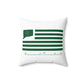 Greenwich Connecticut St Patrick’s Day Flag Spun Polyester Square Pillow