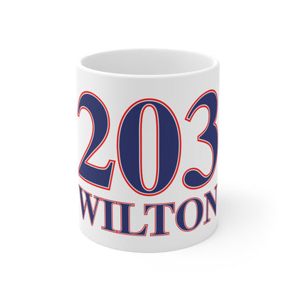 203 Wilton Red, White & Blue Mug 11oz