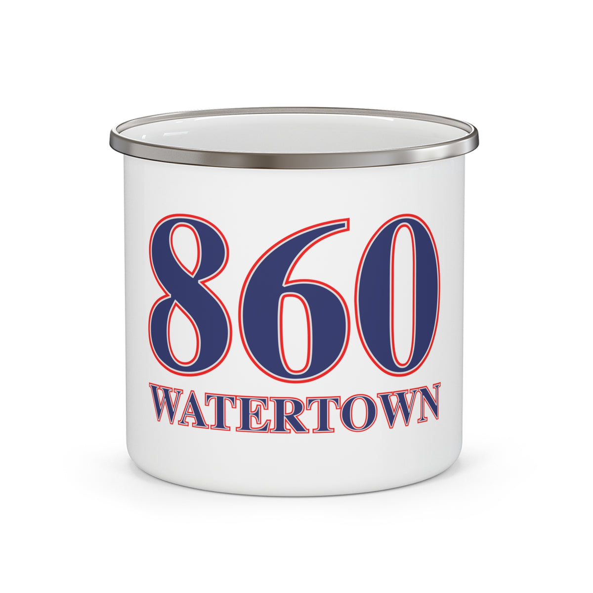 Watertown Red, White & Blue Enamel Camping Mug
