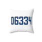 06334 Bozrah Connecticut Zip Code Spun Polyester Square Pillow