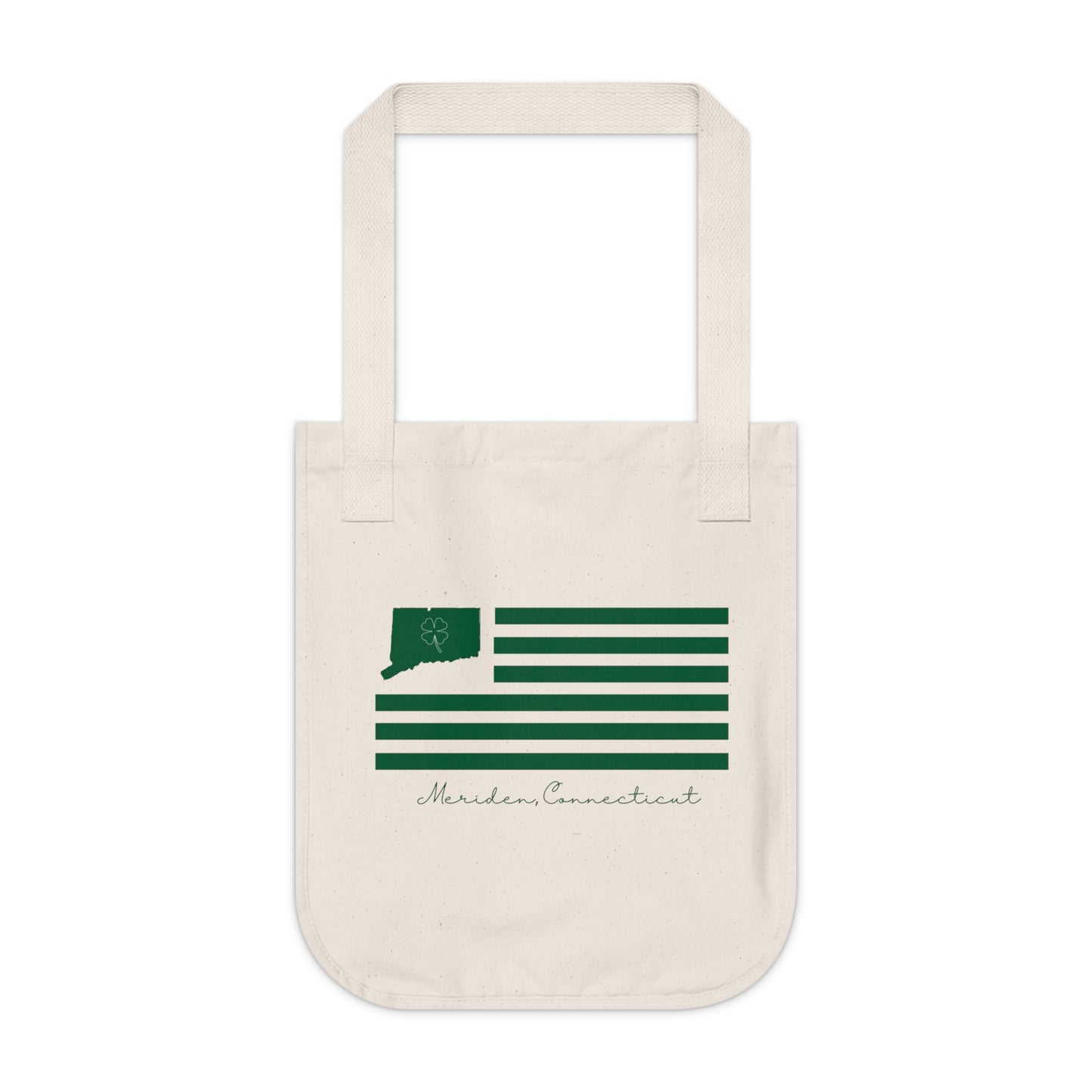 Meriden Connecticut St. Patrick’s Day Flag Organic Canvas Tote Bag